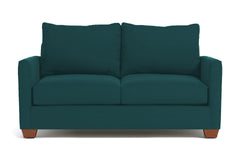 Tuxedo Twin Size Sleeper Sofa :: Leg Finish: Pecan / Sleeper Option: Memory Foam Mattress