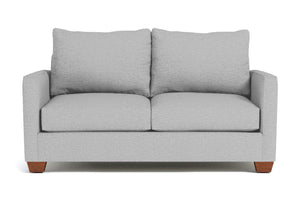 Tuxedo Apartment Size Sleeper Sofa :: Leg Finish: Pecan / Sleeper Option: Deluxe Innerspring Mattress