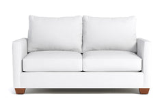 Tuxedo Twin Size Sleeper Sofa :: Leg Finish: Pecan / Sleeper Option: Memory Foam Mattress