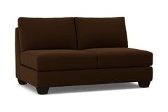 Tuxedo Armless Apartment Size Sofa :: Leg Finish: Espresso