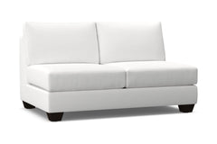 Tuxedo Armless Apartment Size Sofa :: Leg Finish: Espresso