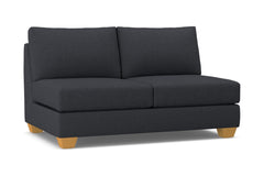 Tuxedo Armless Apartment Size Sofa :: Leg Finish: Natural