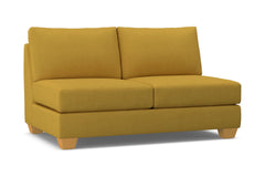 Tuxedo Armless Apartment Size Sofa :: Leg Finish: Natural