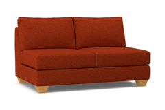 Tuxedo Armless Apartment Size Sofa :: Leg Finish: Natural