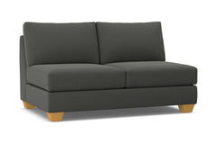 Tuxedo Armless Apartment Size Sofa :: Leg Finish: Natural