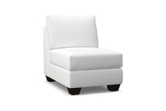 Tuxedo Armless Chair in WHITE VELVET