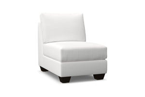Tuxedo Armless Chair in WHITE VELVET