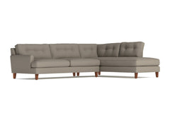Virgil 2pc Sectional Sofa :: Leg Finish: Pecan / Configuration: RAF - Chaise on the Right
