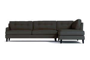 Virgil 2pc Sectional Sofa :: Leg Finish: Espresso / Configuration: RAF - Chaise on the Right