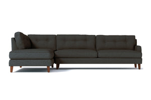 Virgil 2pc Sectional Sofa :: Leg Finish: Pecan / Configuration: LAF - Chaise on the Left