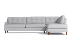 Virgil 2pc Sectional Sofa :: Leg Finish: Pecan / Configuration: RAF - Chaise on the Right