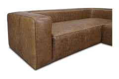 Wilco 2pc Leather Modular Sectional Sofa