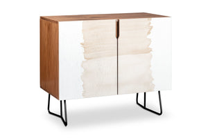 Warm Beige Abstract Minimalism Credenza by Anitas Bellas Artwork