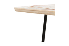 White Stone Copper Lines Coffee Table by Elisabeth Fredriksson
