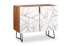 White Stone Copper Lines Credenza by Elisabeth Fredriksson
