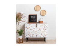 White Stone Copper Lines Credenza by Elisabeth Fredriksson