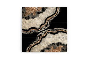 Yin Yang Agate Glitter Glam Wall Mural by Anitas Bellas Artwork
