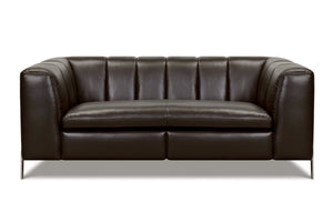 Phantom Leather Loveseat with Power Footrests