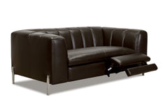 Phantom Leather Loveseat with Power Footrests