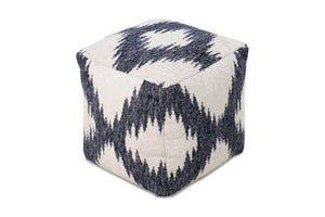 Beach Ave. Pouf IVORY/NAVY - Apt2B