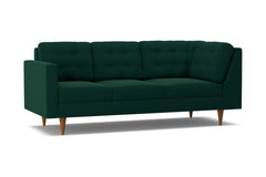 Logan Left Arm Corner Sofa :: Leg Finish: Pecan / Configuration: LAF - Chaise on the Left
