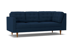 Logan Left Arm Corner Sofa :: Leg Finish: Pecan / Configuration: LAF - Chaise on the Left