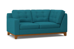 Brentwood Left Arm Corner Loveseat :: Leg Finish: Pecan / Configuration: LAF - Chaise on the Left