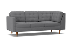 Logan Left Arm Corner Sofa :: Leg Finish: Pecan / Configuration: LAF - Chaise on the Left