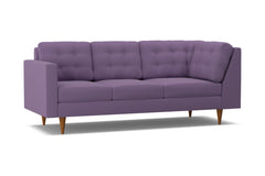 Logan Left Arm Corner Sofa :: Leg Finish: Pecan / Configuration: LAF - Chaise on the Left