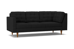 Logan Left Arm Corner Sofa :: Leg Finish: Pecan / Configuration: LAF - Chaise on the Left
