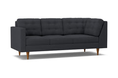 Logan Left Arm Corner Sofa :: Leg Finish: Pecan / Configuration: LAF - Chaise on the Left