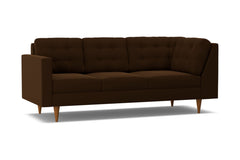 Logan Left Arm Corner Sofa :: Leg Finish: Pecan / Configuration: LAF - Chaise on the Left