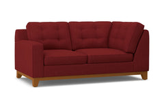 Brentwood Left Arm Corner Loveseat :: Leg Finish: Pecan / Configuration: LAF - Chaise on the Left