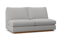 Harper Armless Apartment Size Sofa :: Leg Finish: Pecan