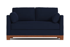 Avalon Apartment Size Sleeper Sofa :: Leg Finish: Pecan / Sleeper Option: Deluxe Innerspring Mattress