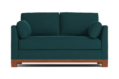 Avalon Apartment Size Sleeper Sofa :: Leg Finish: Pecan / Sleeper Option: Memory Foam Mattress