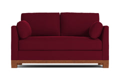 Avalon Apartment Size Sleeper Sofa :: Leg Finish: Pecan / Sleeper Option: Memory Foam Mattress