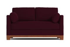Avalon Apartment Size Sleeper Sofa :: Leg Finish: Pecan / Sleeper Option: Memory Foam Mattress