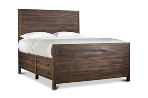 Redondo Pier Platform Storage Bed MAHOGANY