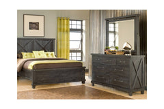 Vantage Wood Back Bed RUSTIC BLACK
