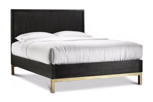 Westmont Low Profile Platform Bed BLACK/BRUSHED STEEL