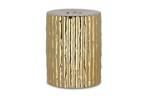 Bamboo Shoot Ceramic Stool GOLD