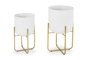 Albert Planter SET OF 2 WHITE