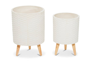 Aaron Planter - SET OF 2 WHITE