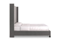 Beacon Upholstered Bed GREY VELVET