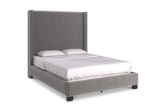 Beacon Upholstered Bed GREY VELVET