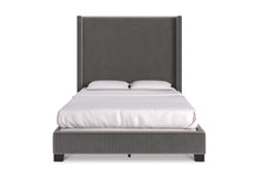 Beacon Upholstered Bed GREY VELVET
