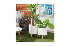 Herman Planter SET OF 2 WHITE
