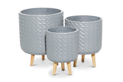 Johnson Planter SET OF 3 GREY