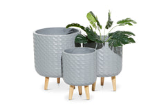 Johnson Planter SET OF 3 GREY